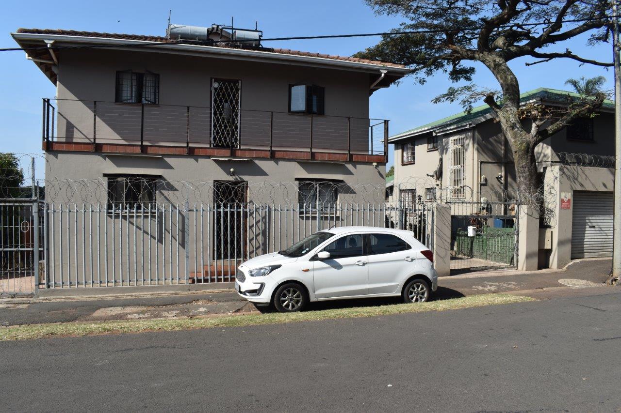 Building entrance and front gate